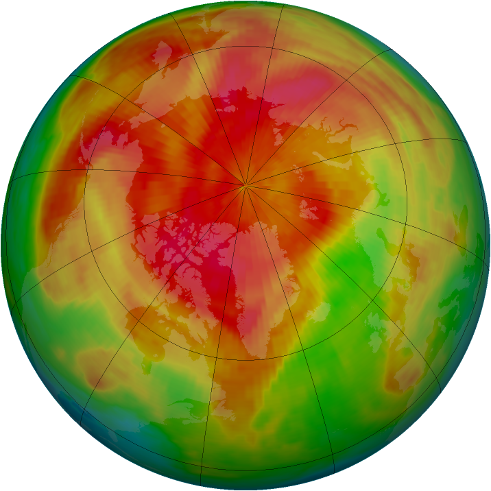 Arctic ozone map for 03 April 1988